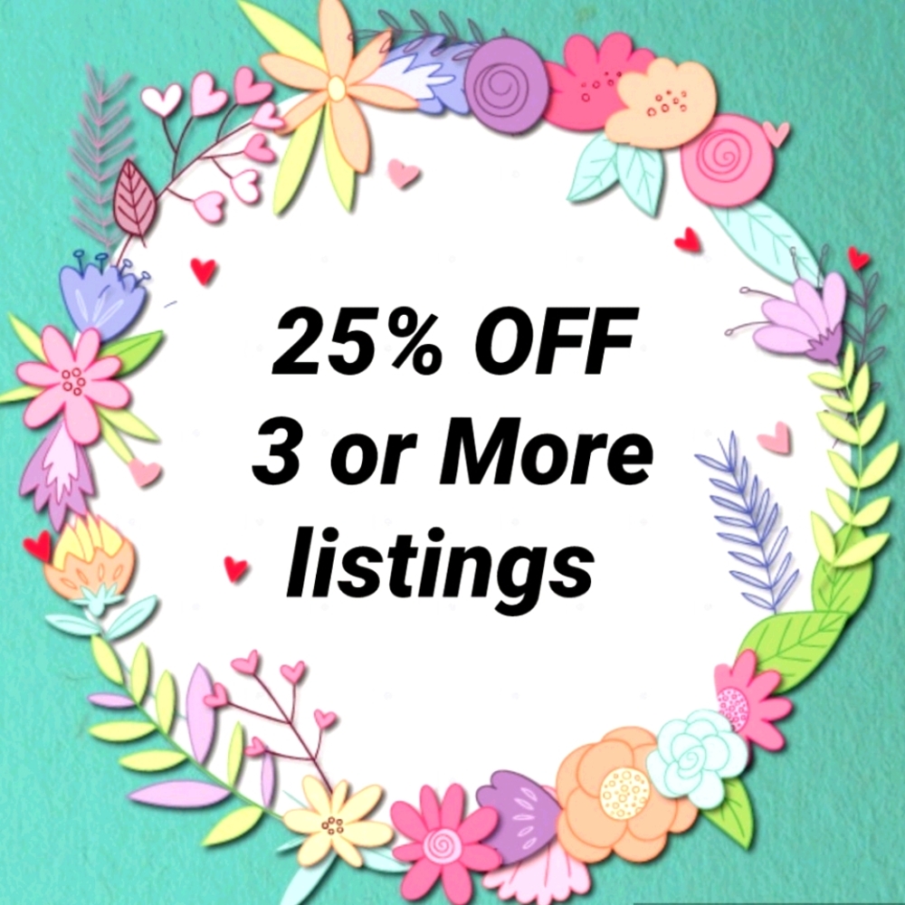 25% OFF any 3 or MORE listings BUNDLE BUNDLE Everythingmust Go